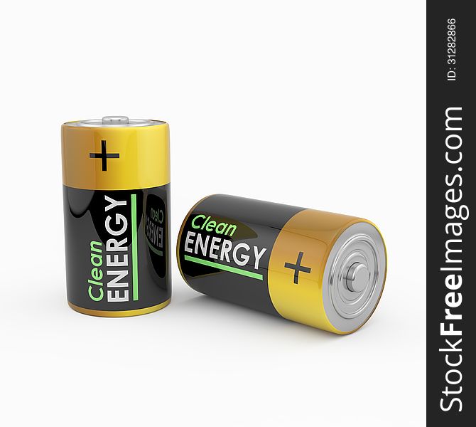 Clean Energy concept Batteries. Clean Energy concept Batteries