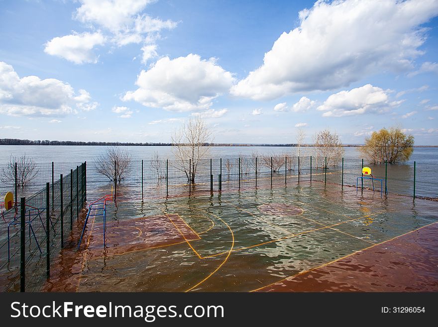 Spring Flooding Waters In The City