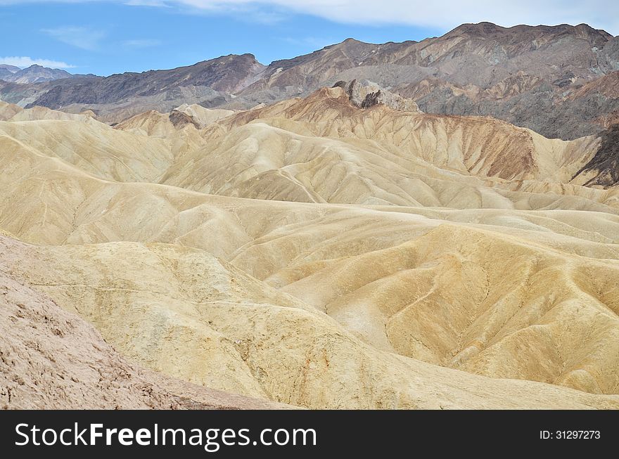 Zabriskie Point at Death Valley, California, USA.