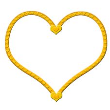 Golden Heart Royalty Free Stock Images Golden Heart Royalty Free Stock Images