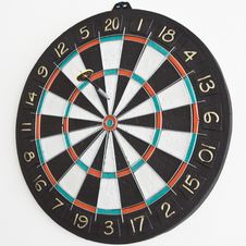 One Dart In The Dartboard Stock Images