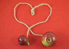 Red Apple And String In Form O Royalty Free Stock Photo Red Apple And String In Form O Royalty Free Stock Photo