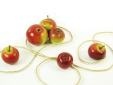 Red Apples And String Royalty Free Stock Photos