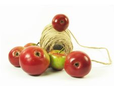 Red Apples And String Stock Photos Red Apples And String Stock Photos