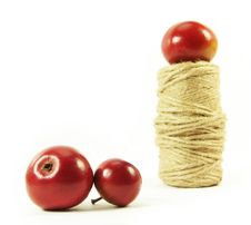Red Apples And String Stock Photography Red Apples And String Stock Photography