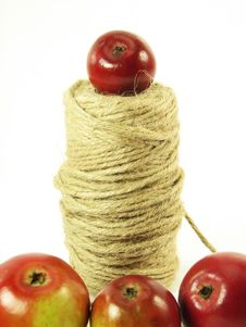 Red Apples And String Stock Image Red Apples And String Stock Image
