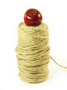 Red Apples And String Royalty Free Stock Image Red Apples And String Royalty Free Stock Image