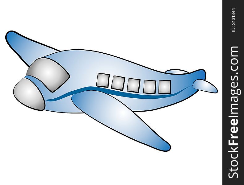 Isolated Airplane Jet Clip Art