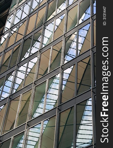 Architecture of modern office buildings at Potsdamer Platz in Berlin