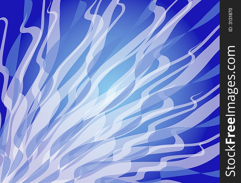 An abstract background texture of blue and white wavy lines. An abstract background texture of blue and white wavy lines