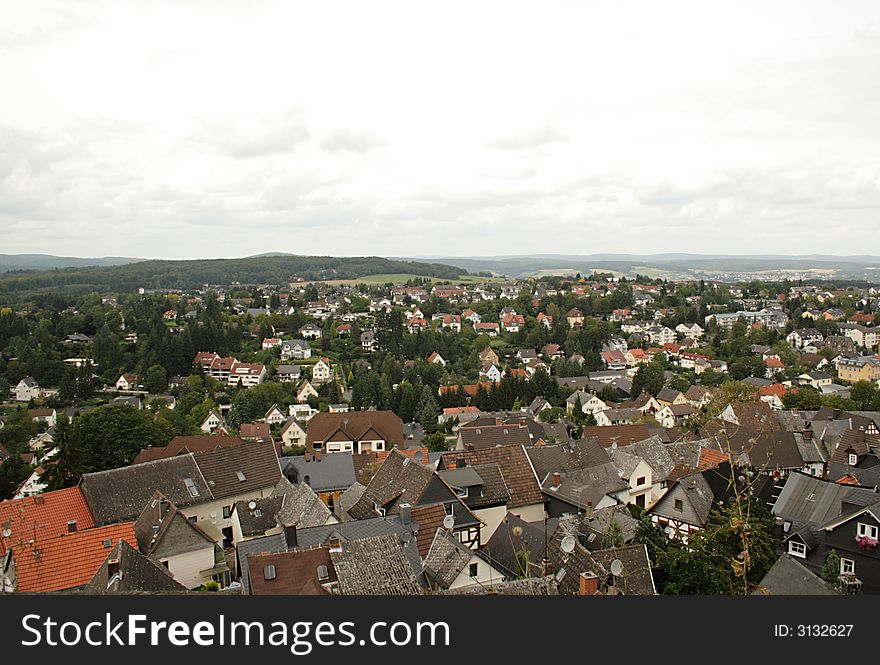 Panorama  town in Brausfels in Germany. Panorama  town in Brausfels in Germany