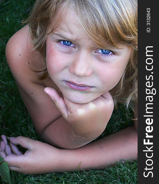 Blond Boy With Blue Eyes