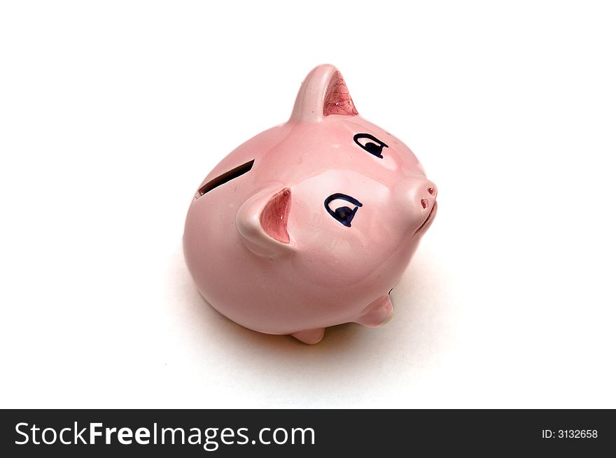 A piggy bank begging to hold savings. A piggy bank begging to hold savings