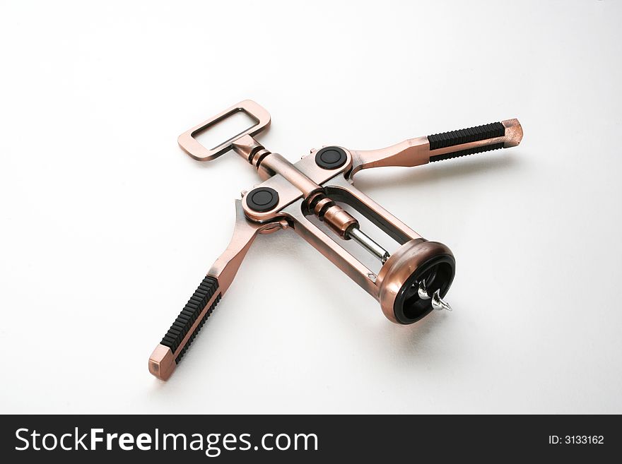 Corkscrew isolated on a white background