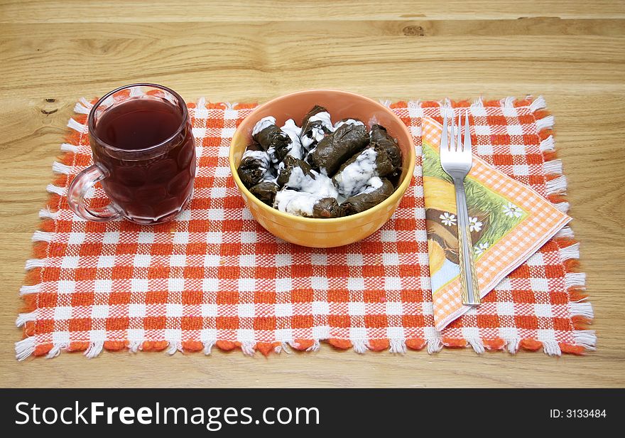 Traditional dumplings lunch from romania