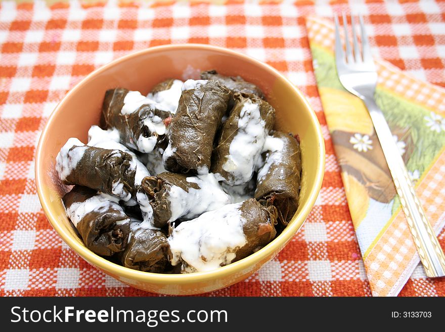 Traditional dumplings lunch from romania