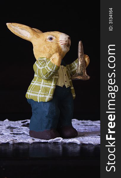 Figure of a easter-bunny on a table