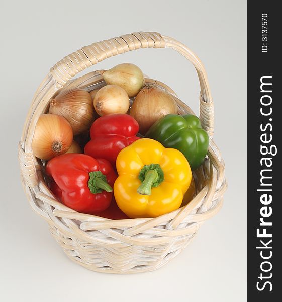 Basket With Peppers