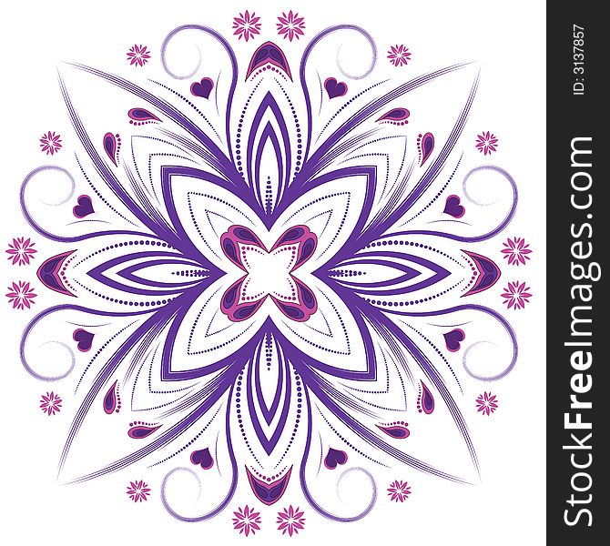 Beautiful abstract floral design. Beautiful abstract floral design