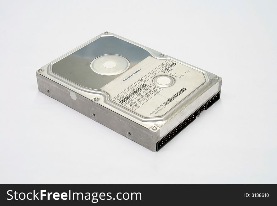 Computer hard disk drive isolated on white background