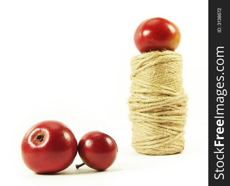 Red apples and string