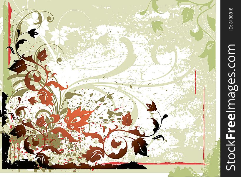 Floral background. Vector illustration for using in different ways. Floral background. Vector illustration for using in different ways