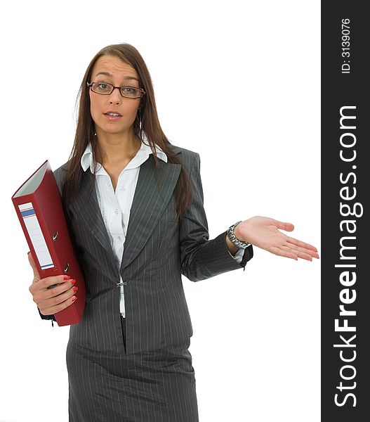 Business Woman With Folder