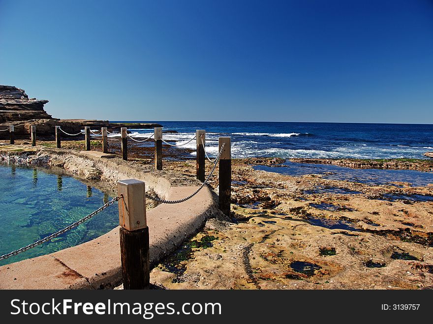 Ocean pool in rocky shore