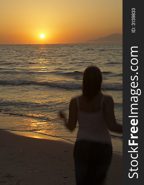 Girl on beach