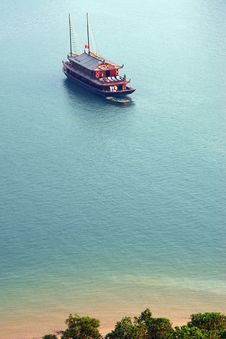 Cruise Tourist Boat Near Beach Stock Photo Cruise Tourist Boat Near Beach Stock Photo