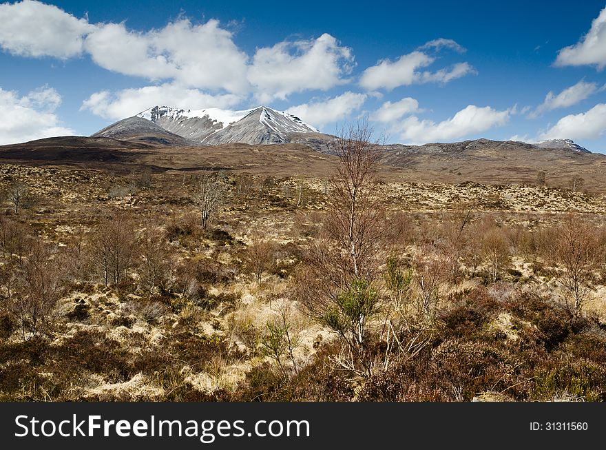 Snow capped Sgurr Nan Fhir Duibhe