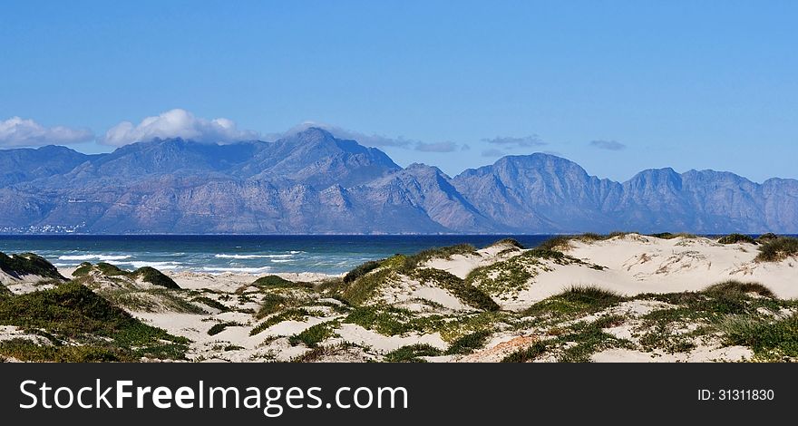 Dune Landscape at False Bay in Muizenberg South Africa