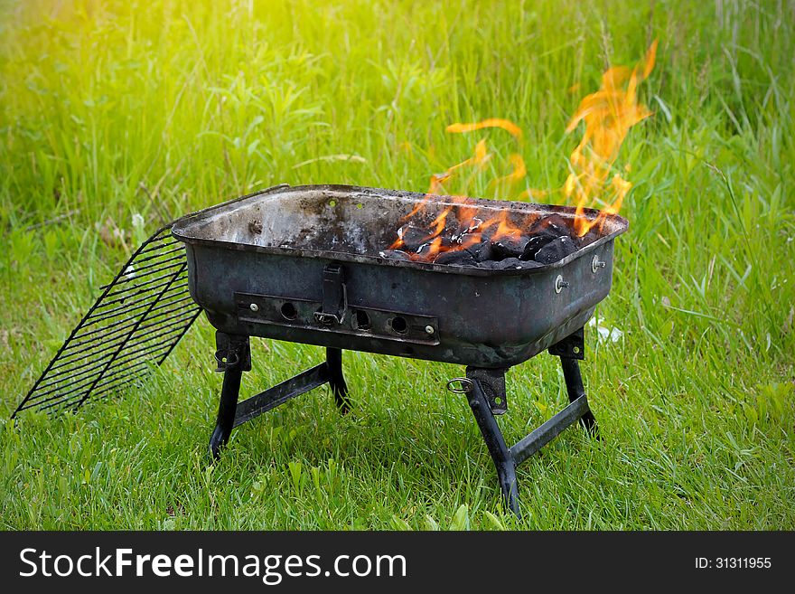 BBQ fire outdoor