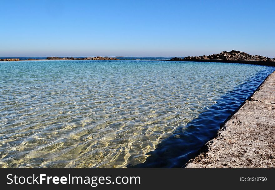 Landscape with tidal pool in Silverstroom Westcoast South Africa