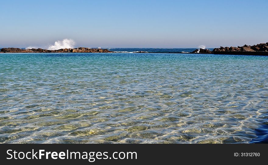 Landscape with tidal pool in Silverstroom Westcoast South Africa