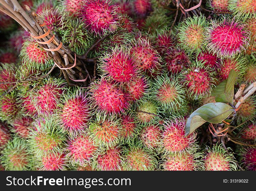Rambutan bunch can used for background