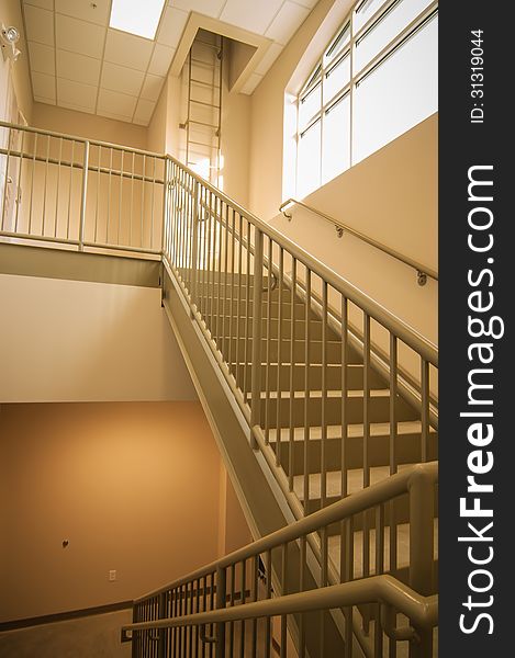 Stairwell And Emergency Exit In Building