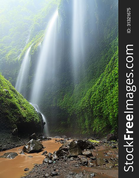 Madakaripura Waterfall – Deep Forest Waterfall in East Java, Indonesia. Madakaripura Waterfall – Deep Forest Waterfall in East Java, Indonesia