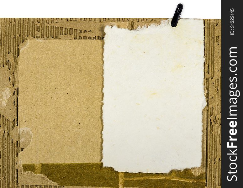 Mulberry Paper On Cardboard Scrap