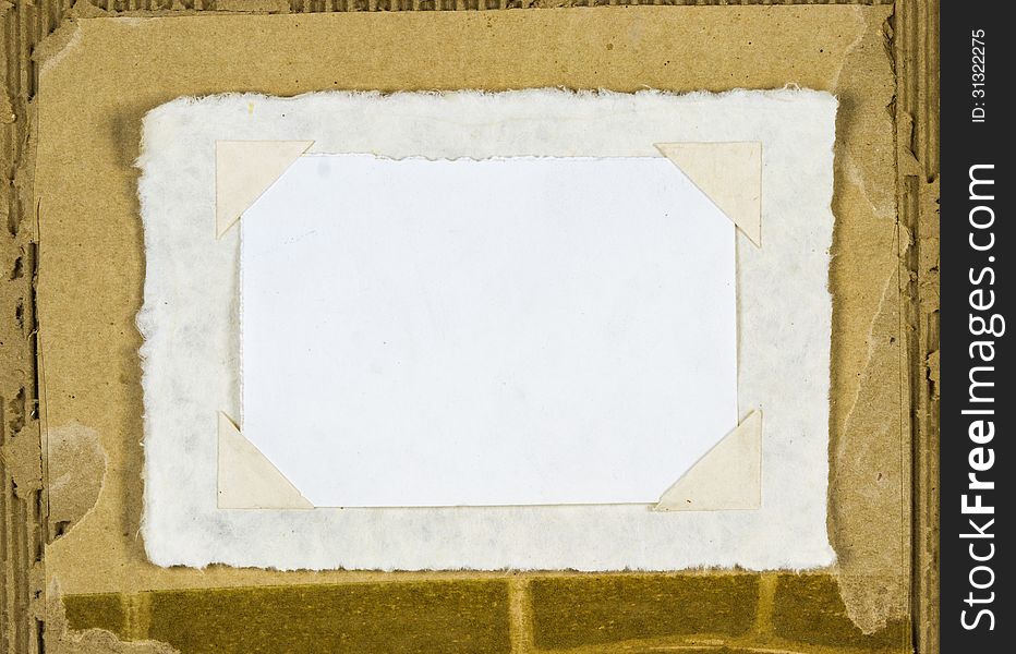 Paper picture frame on Cardboard Scrap