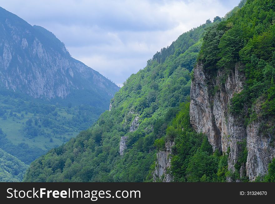 Mountains In A Cloudy Day