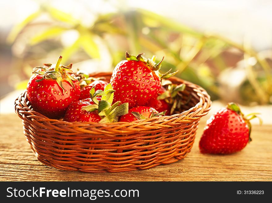 Strawberries In Baskets