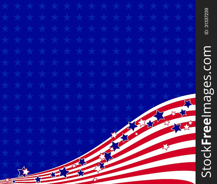 American Flowing Background