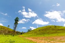 The Road To Mountain In Countryside With Clear Sky Royalty Free Stock Photo The Road To Mountain In Countryside With Clear Sky Royalty Free Stock Photo