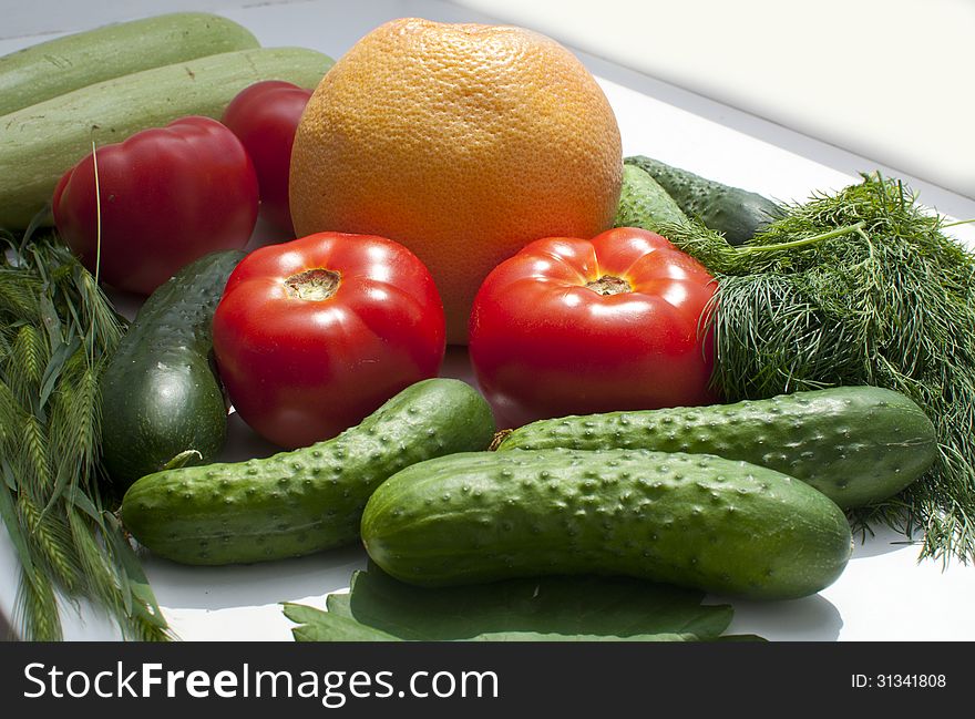 Stock Photo - set of vegetable in the kitchen. Stock Photo - set of vegetable in the kitchen