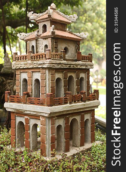 Baked clay Turtle Tower in Hanoi
