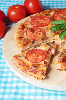 Vegetarian Pizza With Champignons Stock Image Vegetarian Pizza With Champignons Stock Image