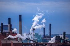 Smoking Chimney-stalks Of Industrial Plant Stock Photo Smoking Chimney-stalks Of Industrial Plant Stock Photo