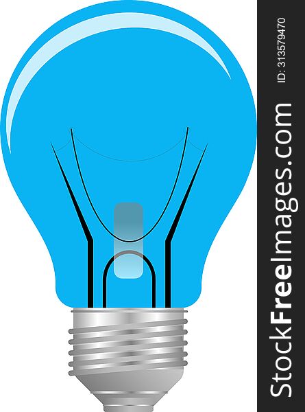 Illustration of a lamp glowing with Blue light. Illustration of a lamp glowing with Blue light