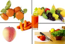 Fresh Fruits And Vegetables Collage Stock Photography Fresh Fruits And Vegetables Collage Stock Photography